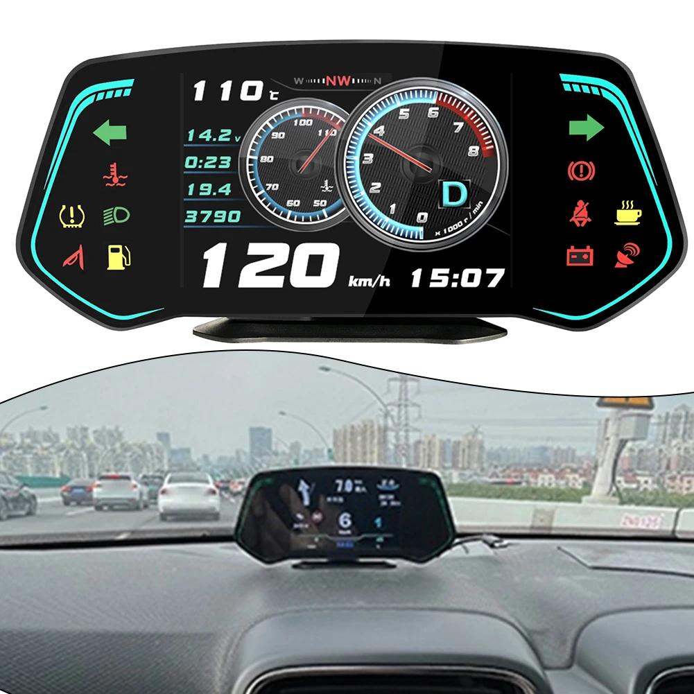 ڵ HUD OBD2 + GPS HUD  ӵ, ͺ RPM ˶ µ  , ɼ TPMS ,  𵨰 ȣȯ , 1 